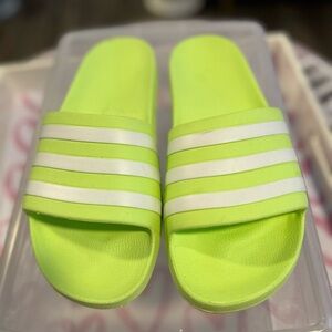 Adidas Neon Yellow Slide Sandals